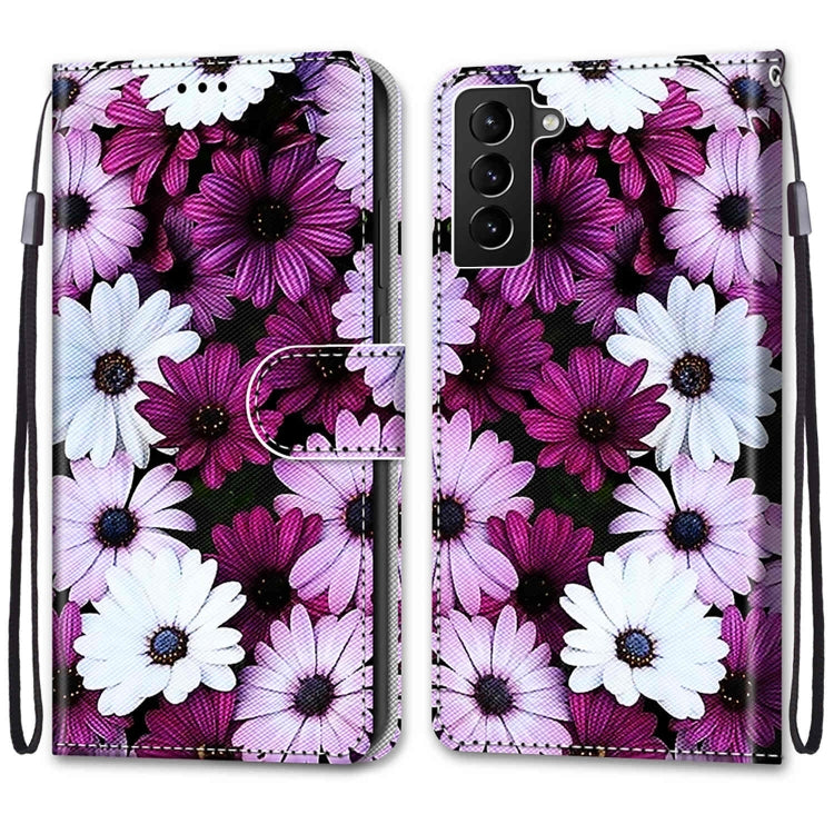 For Samsung Galaxy S22+ 5G case featuring a coloured drawing cross texture, designed for durability and functionality with card slots.